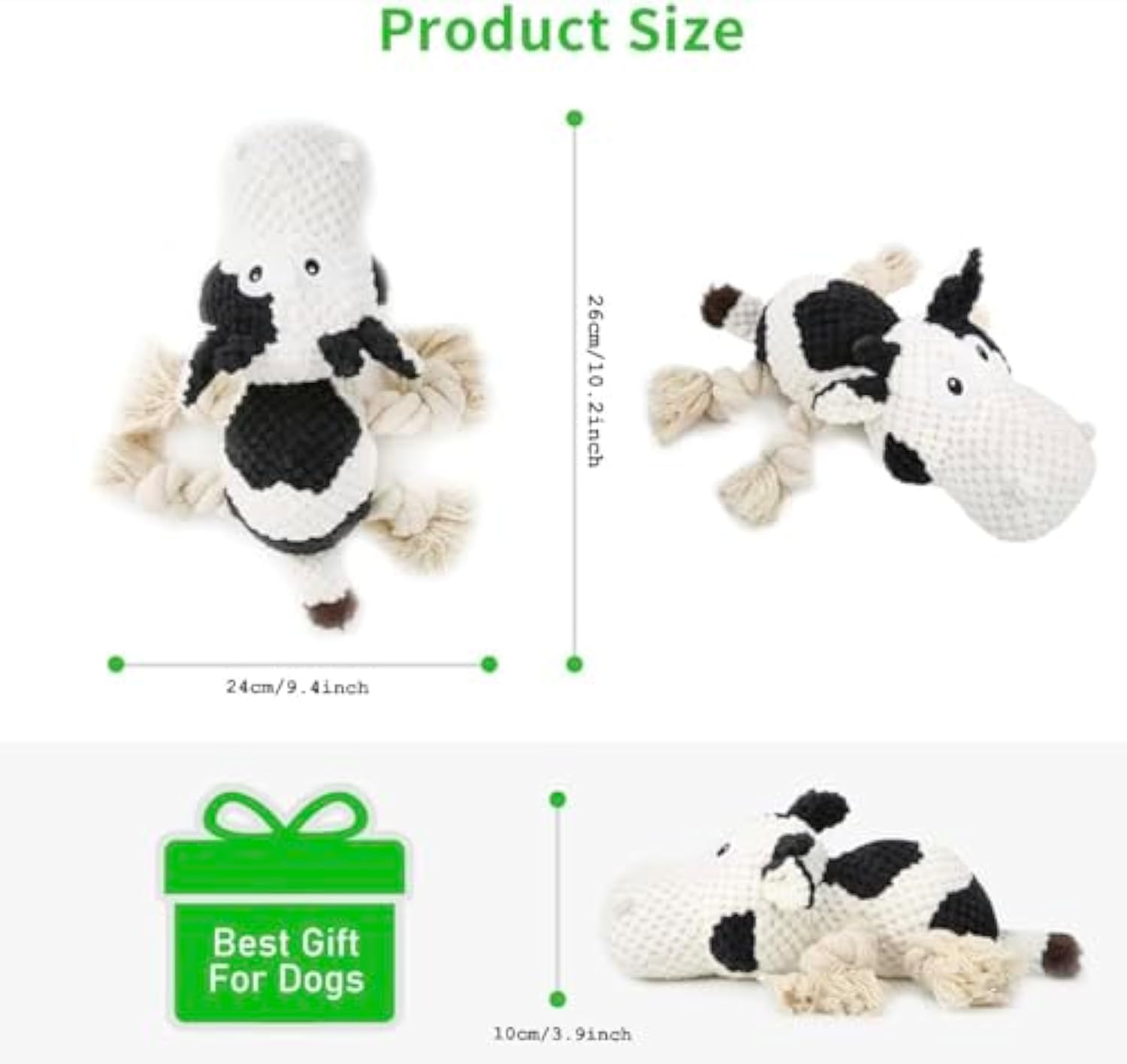 Plush Cow Toy – Durable & Soft