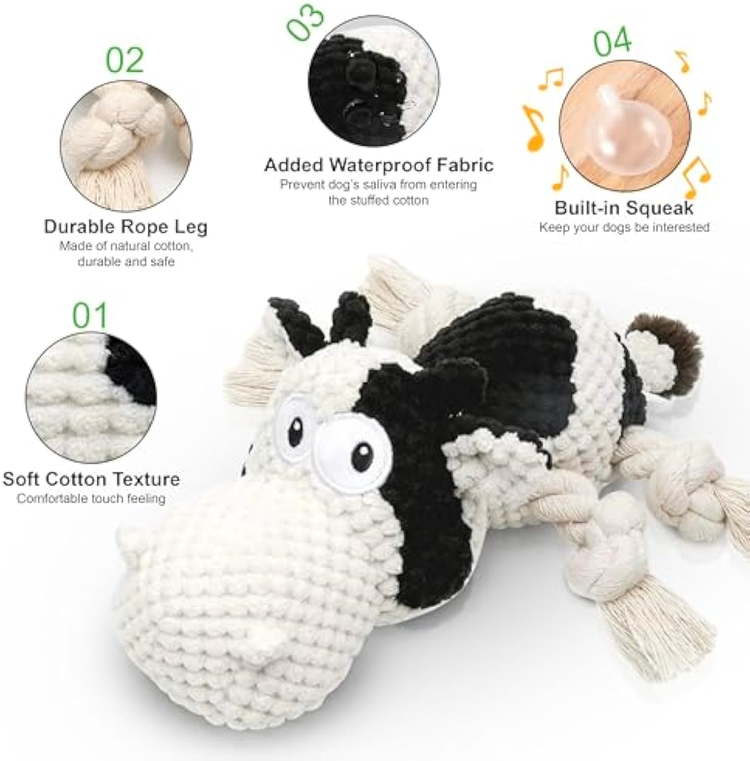 Plush Cow Toy – Durable & Soft